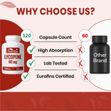 ForestVibe Lycopene Supplement 60mg side view with dosage details