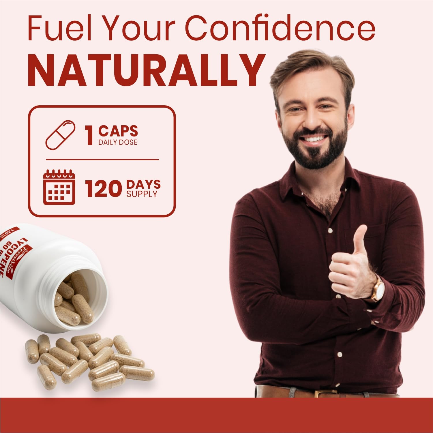 ForestVibe Lycopene Supplement bottle with a measuring spoon