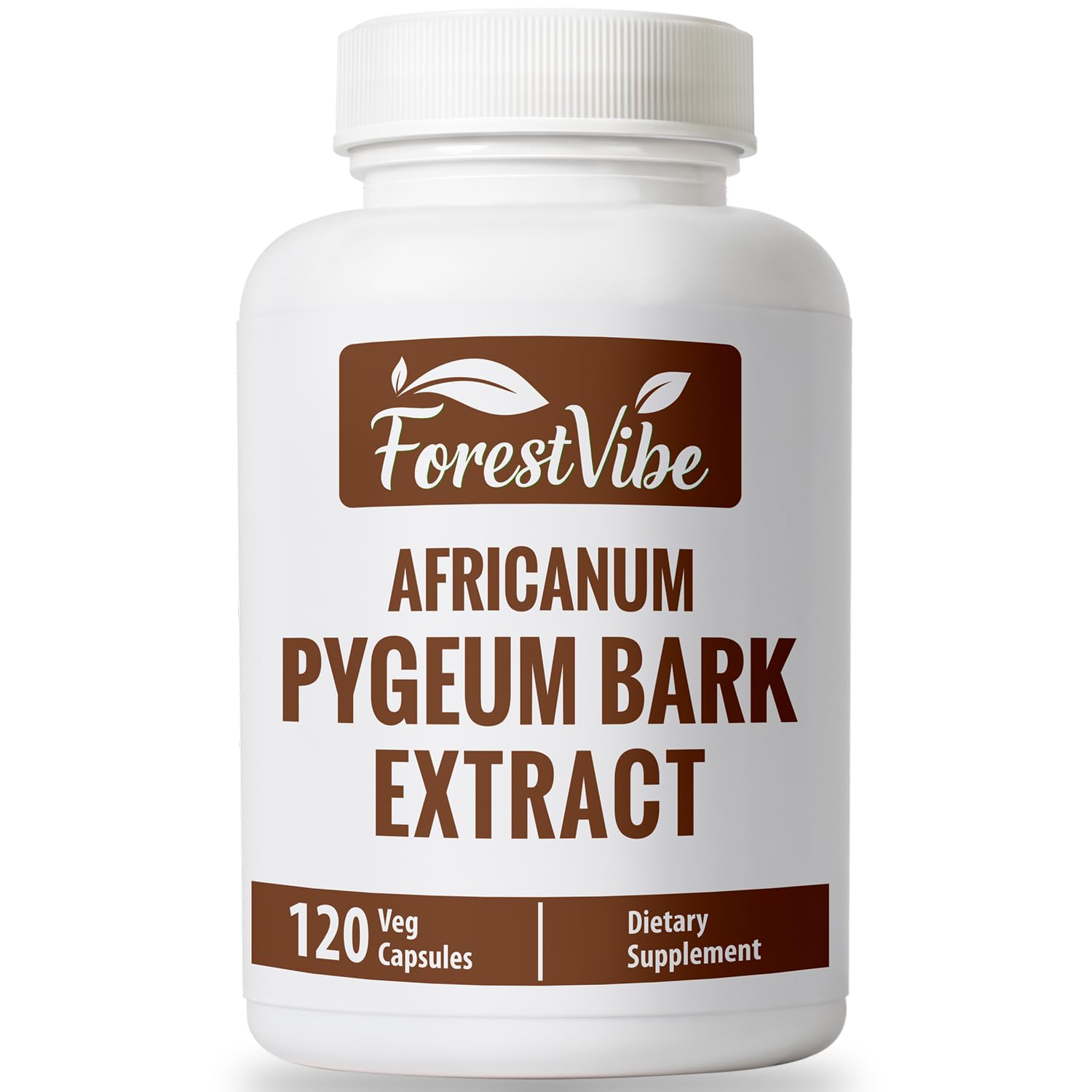 ForestVibe Pygeum Bark Extract 500mg bottle front view