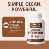 ForestVibe Pygeum Bark Extract 500mg bottle side view