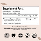ForestVibe Pygeum Bark Extract 500mg capsule close-up