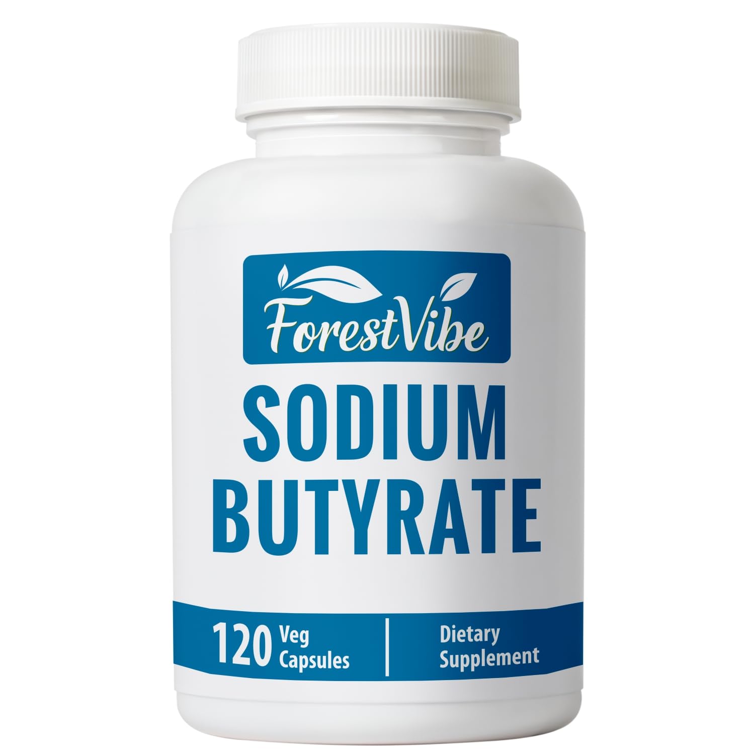 ForestVibe Sodium Butyrate Capsules front view with packaging