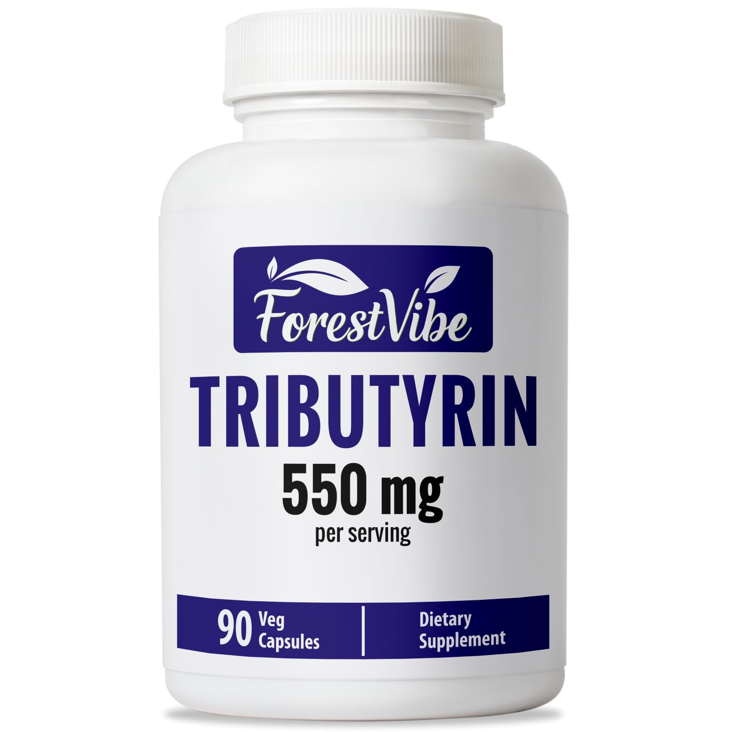 ForestVibe Tributyrin Supplement 550mg front view of bottle