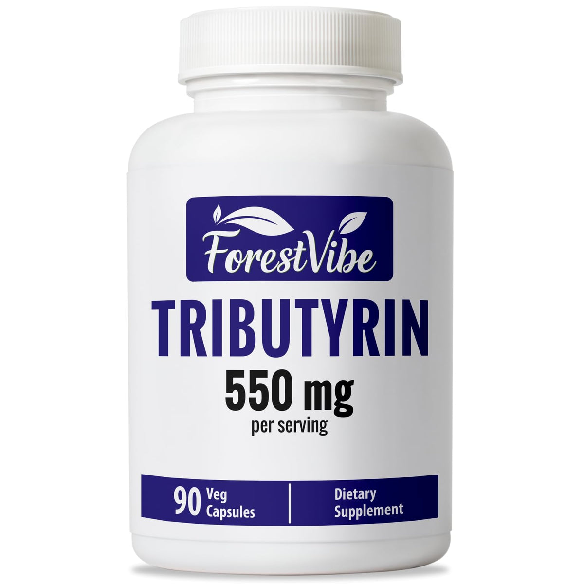 ForestVibe Tributyrin Supplement 550mg front view of bottle
