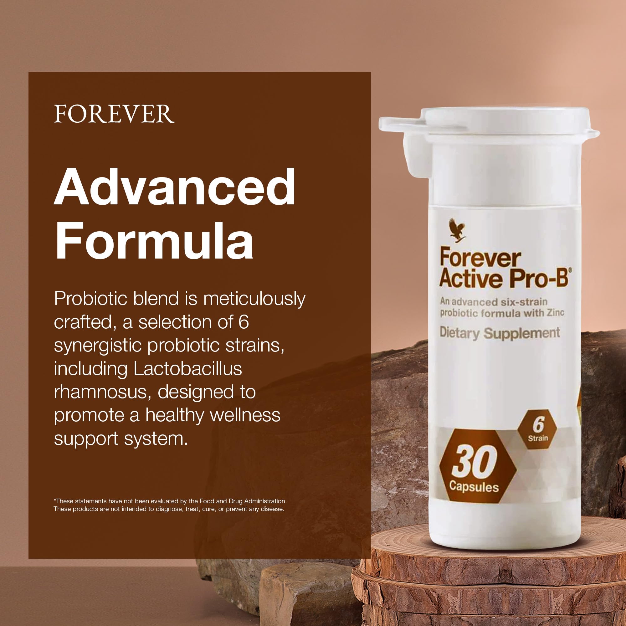 Forever Active Pro-B Probiotic Capsules side view