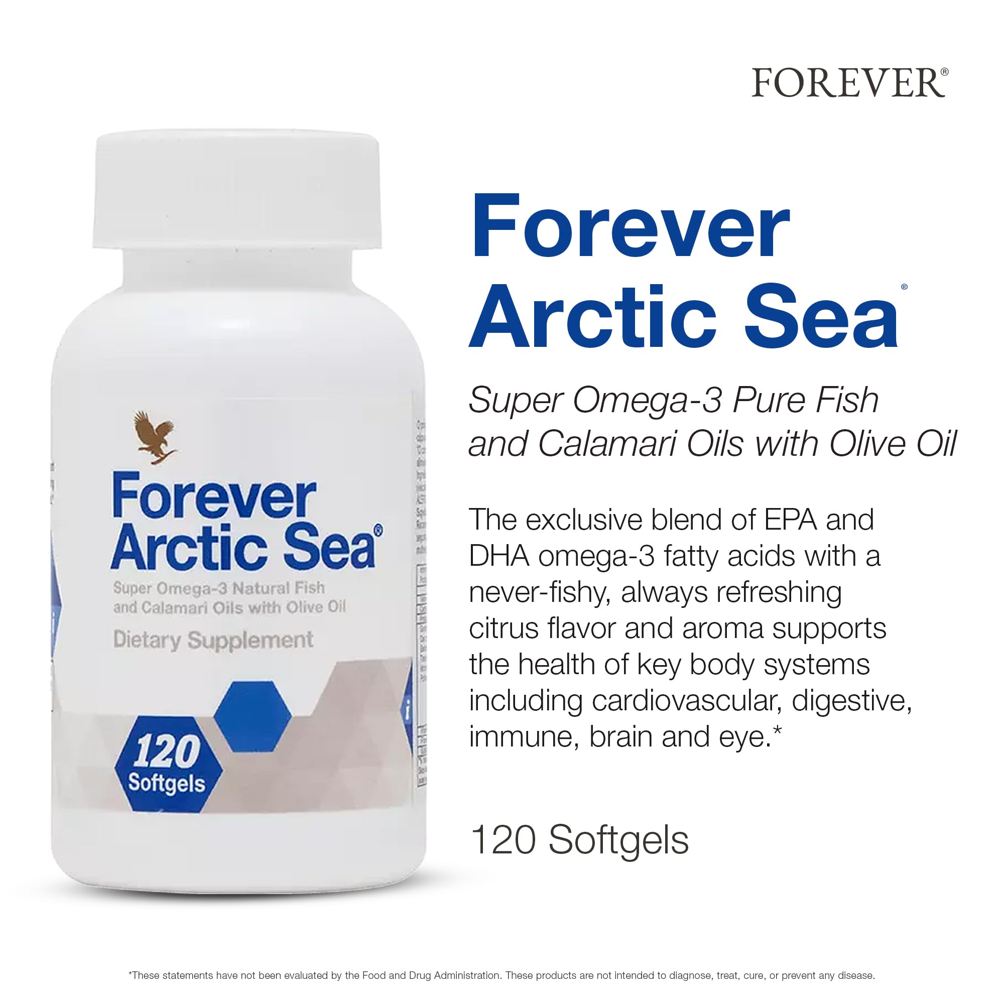 Forever Arctic Sea Omega-3 softgels close-up of softgel