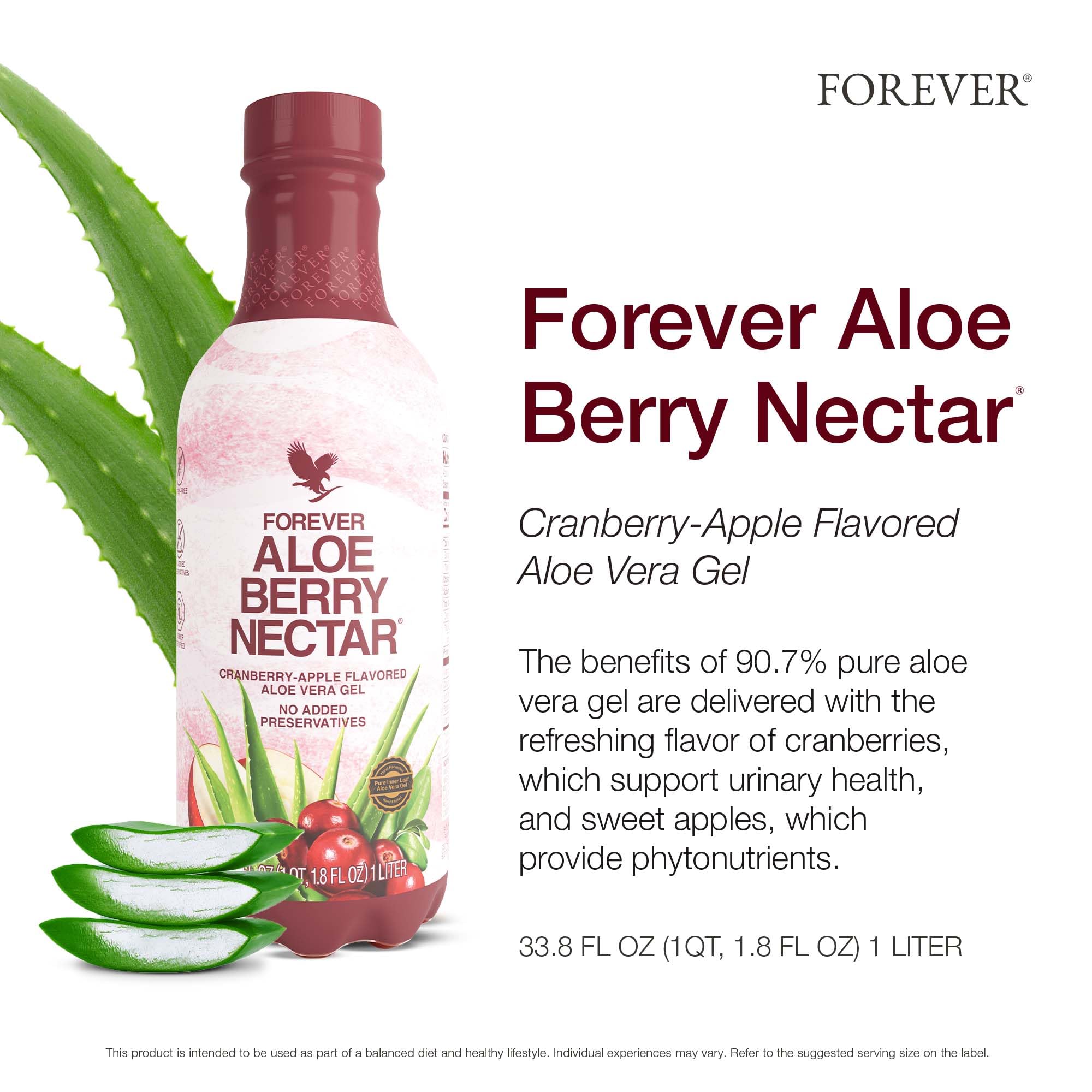 Forever Living Aloe Berry Nectar 570g bottle back view