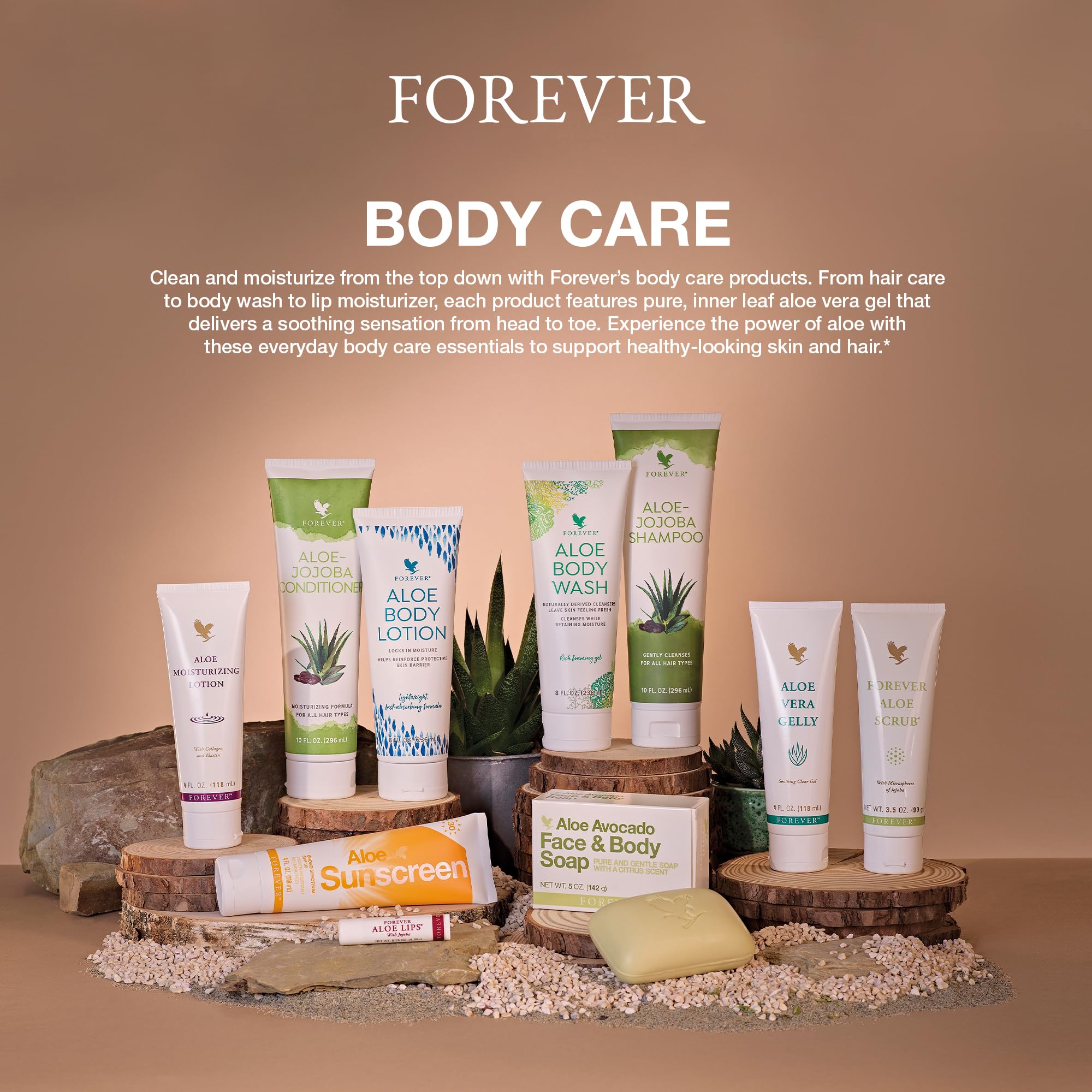 Forever Living Aloe Vera Gel 281g with aloe vera plant