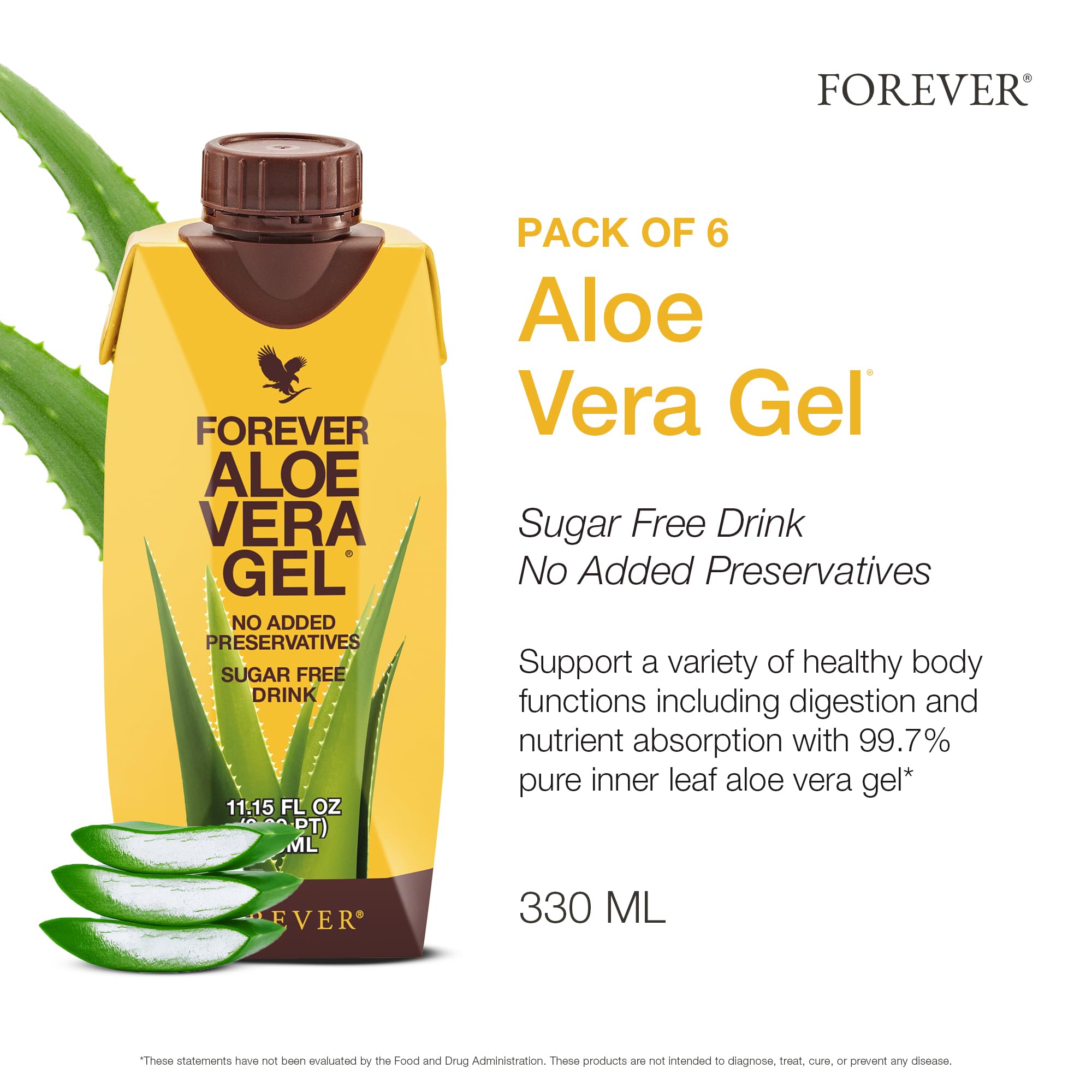 Forever Living Aloe Vera Gel back view with ingredients