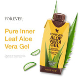 Forever Living Aloe Vera Gel opened bottle with gel inside