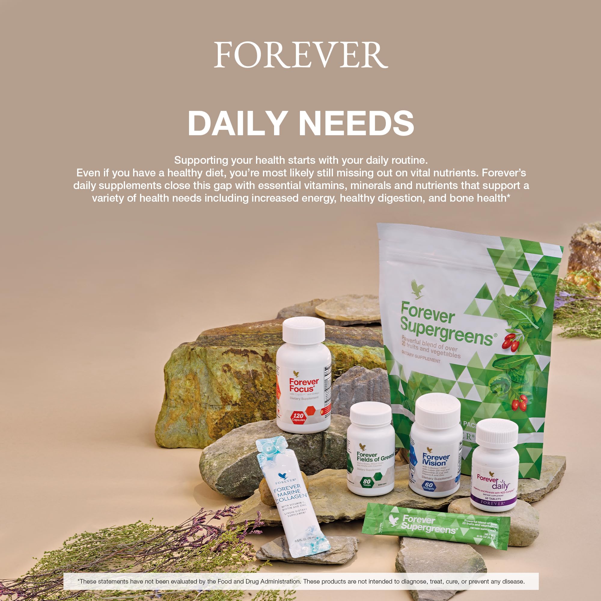 Forever Living Fields of Greens Alfalfa Supplement with fresh greens
