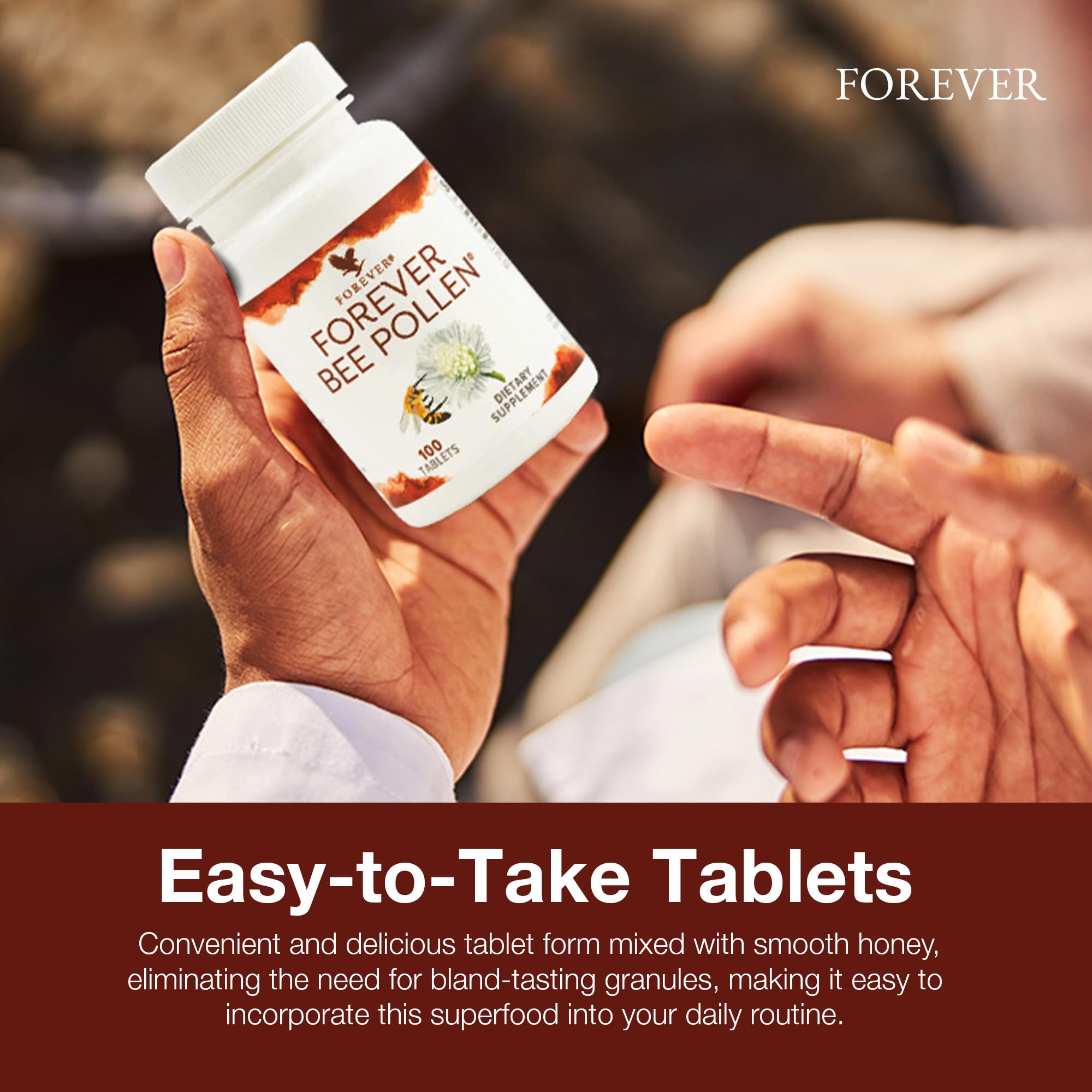 Forever Living Products Bee Pollen and Honey Tablets side view
