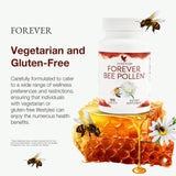 Forever Living Products Bee Pollen and Honey Tablets with honey drizzle