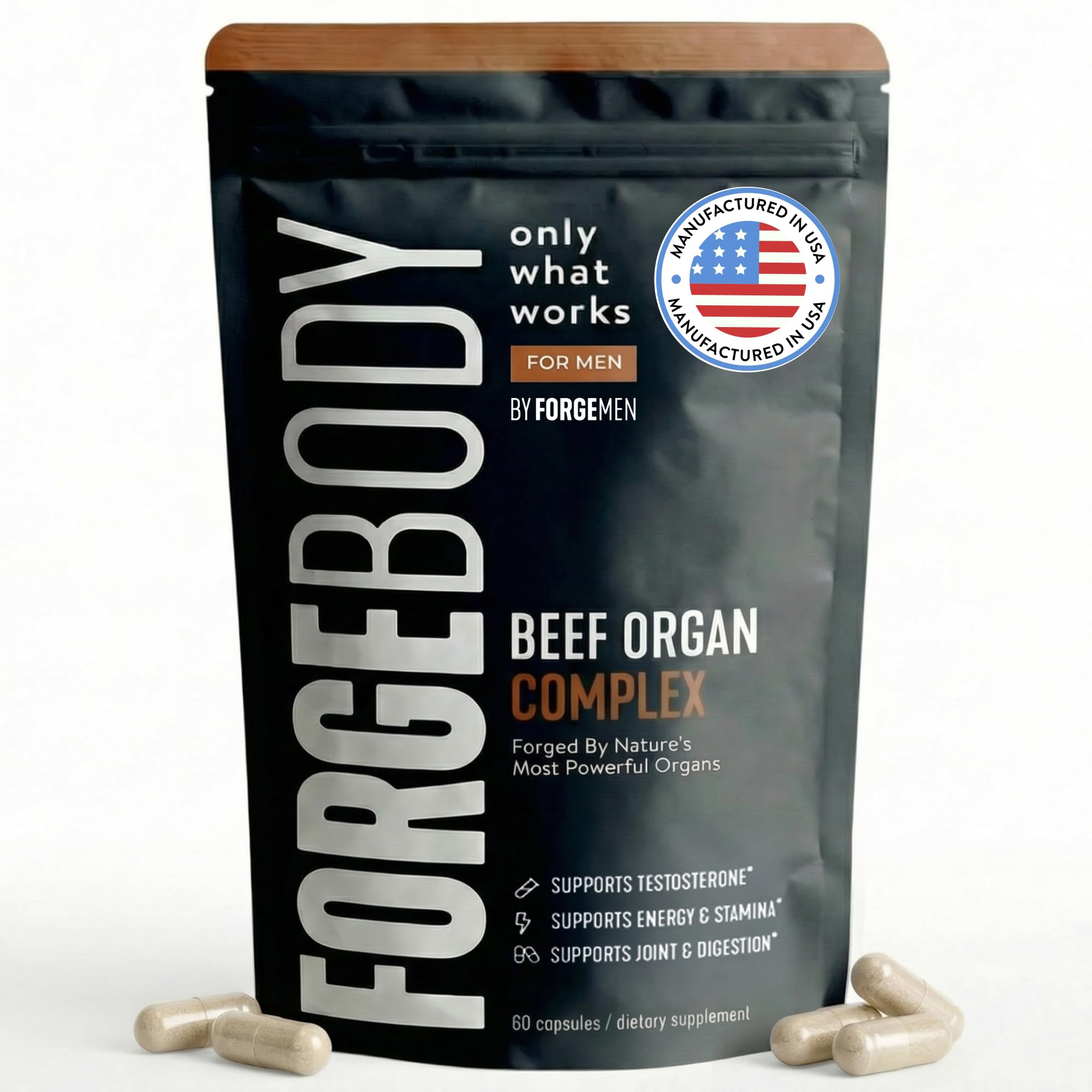 FORGEMEN Organ Complex Liver Extract Capsules front view