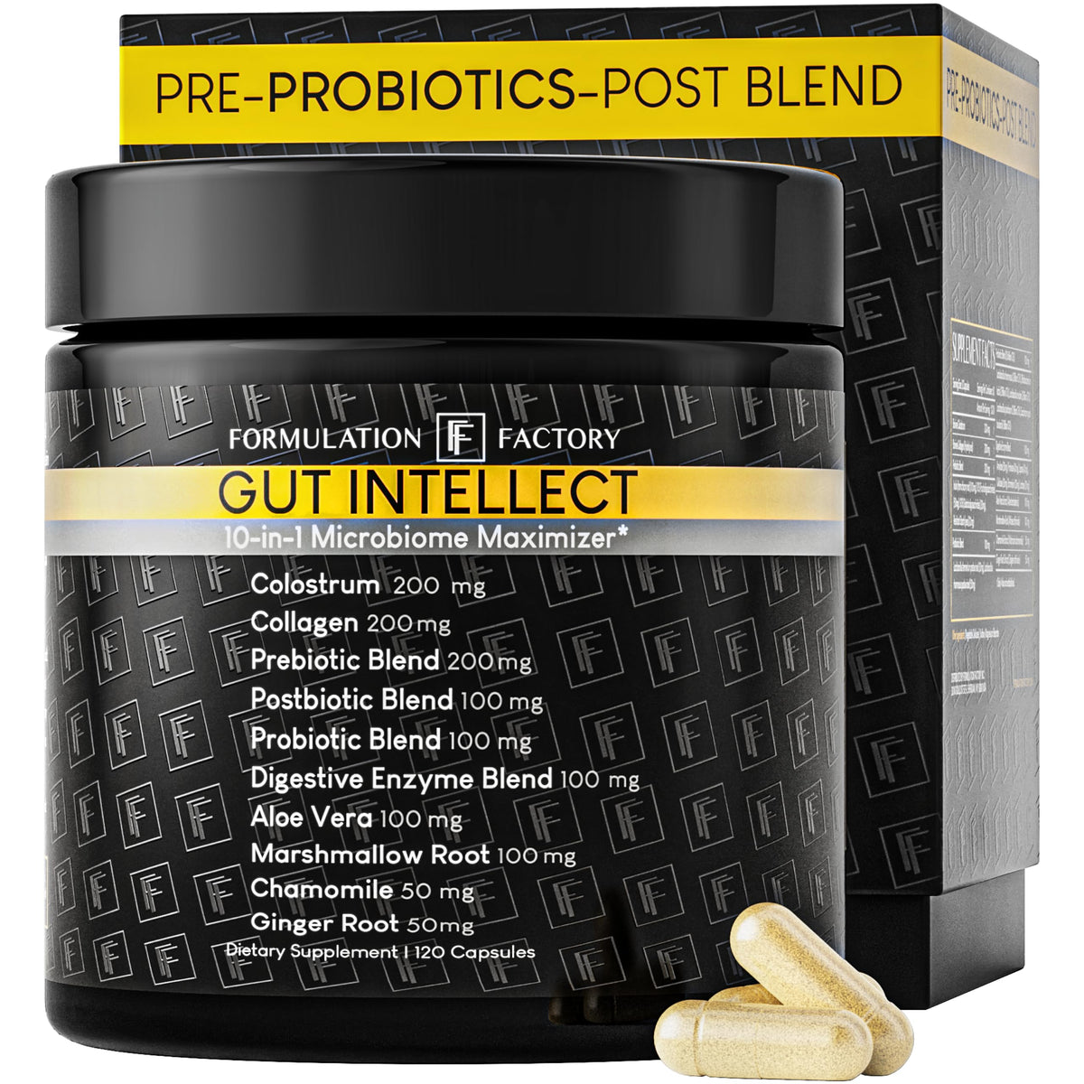 Formulation Factory Gut Intellect 10-in-1 Prebiotic Supplement front view