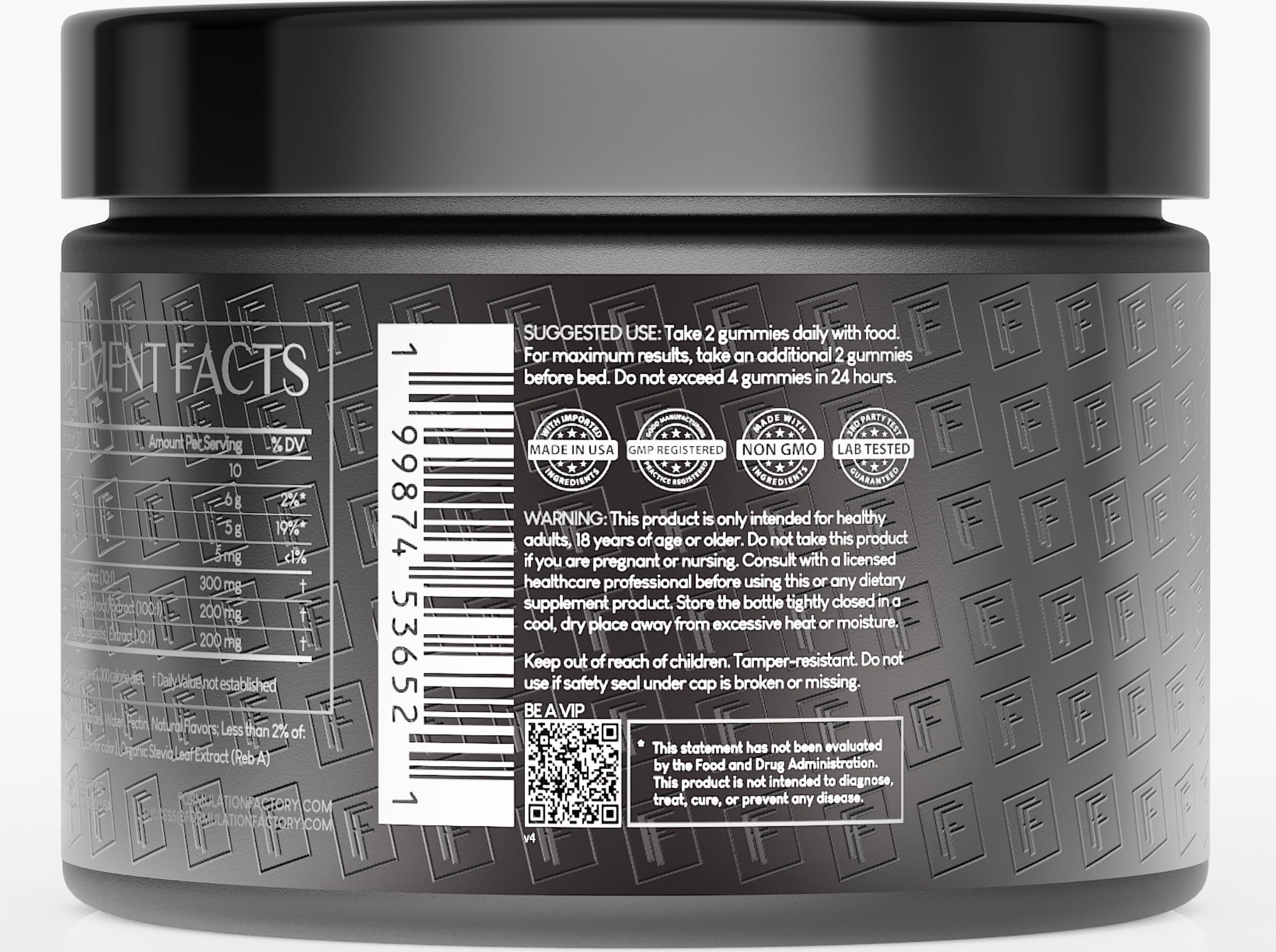 Formulation Factory Shilajit Gummies for Men side view