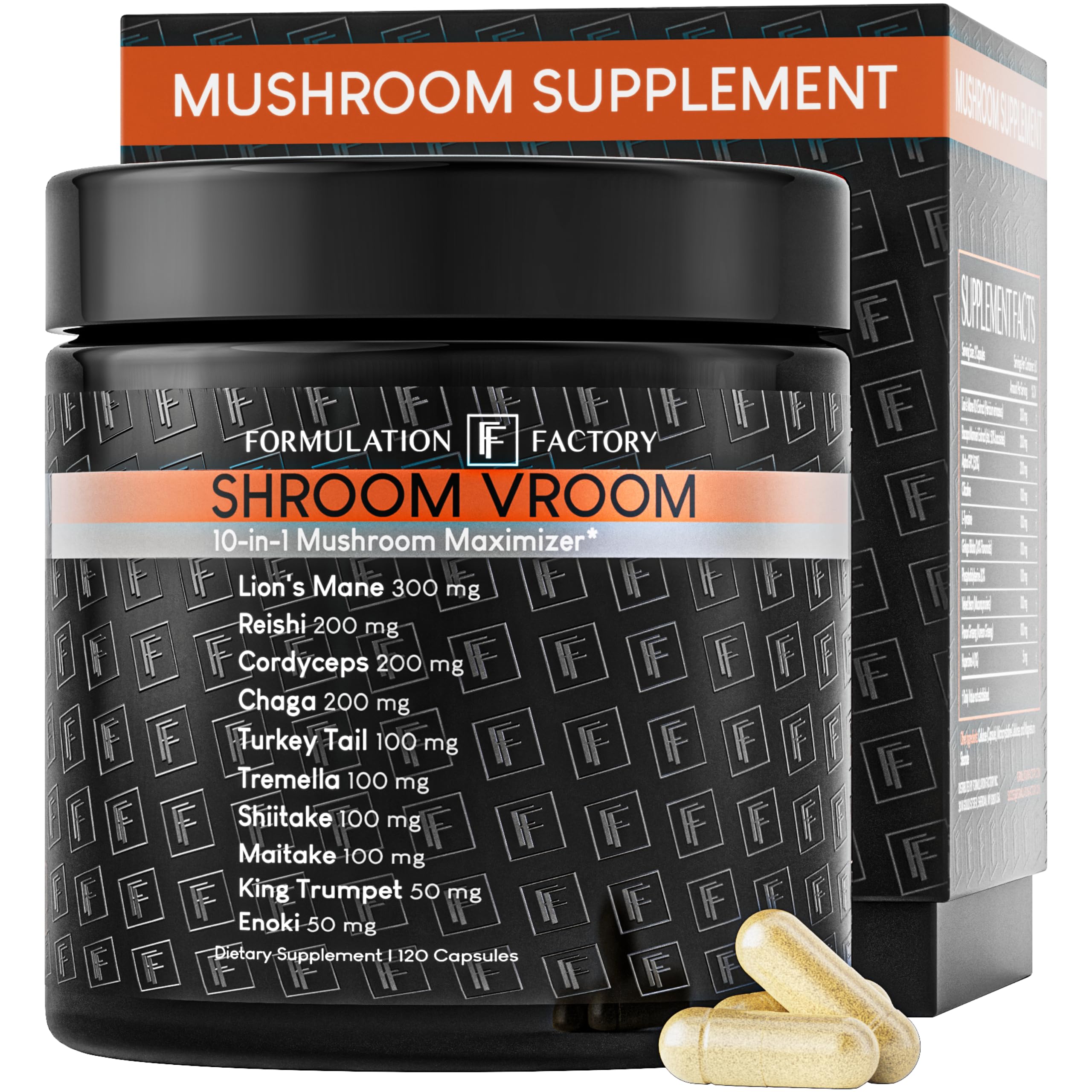 Formulation Factory Shroom Vroom 10-in-1 Mushroom Complex front view