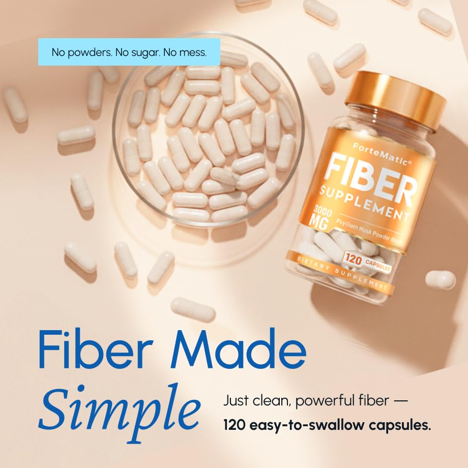 Fortematic Psyllium Husk Capsules ingredients list on packaging