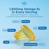 Fortifeye Vitamins Super Omega-3 Fish Oil 1600mg nutritional information