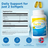 Fortifeye Vitamins Super Omega-3 Fish Oil 1600mg softgels on a wooden table