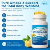 Fortifeye Vitamins Super Omega-3 Max Fish Oil 2400mg softgel back view