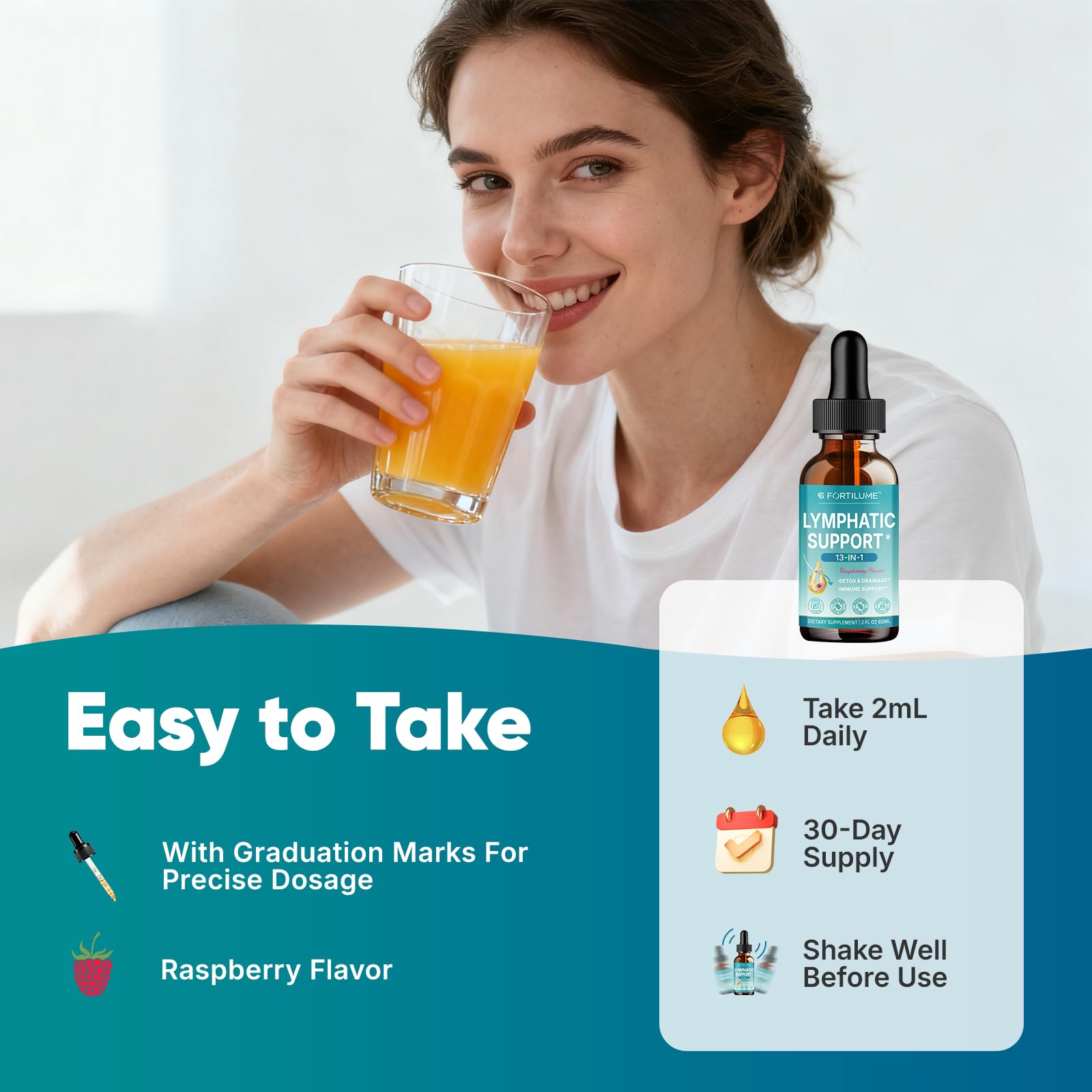 FORTILUME Echinacea Herbal Drops alongside fresh herbs