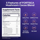 FORTISCA Mushroom Hot Cocoa preparation in a cup