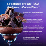 FORTISCA Mushroom Hot Cocoa with a spoon