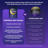 FORTISCA Mushroom Hot Cocoa with ingredients displayed