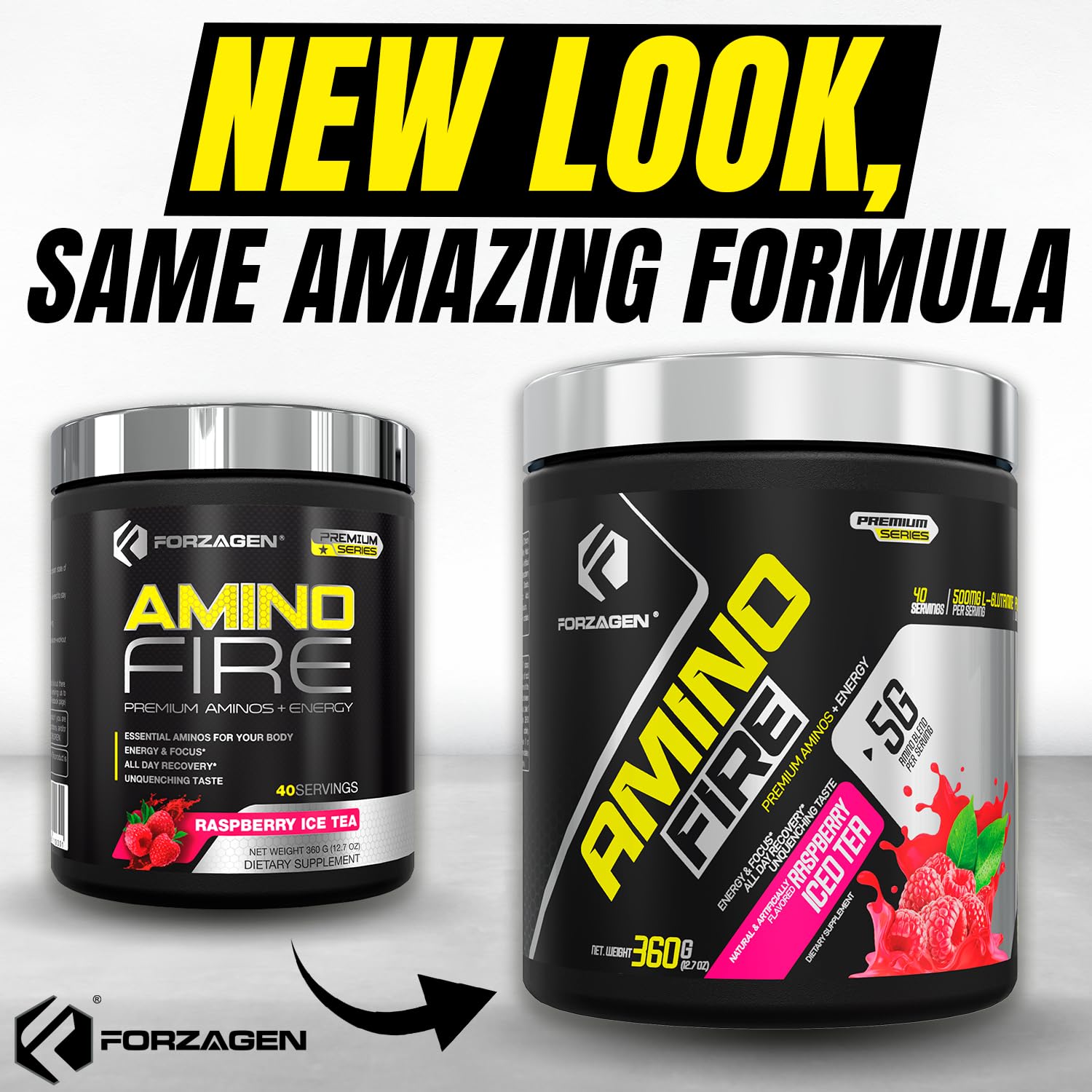Forzagen Amino Fire BCAA Powder mixed in a glass
