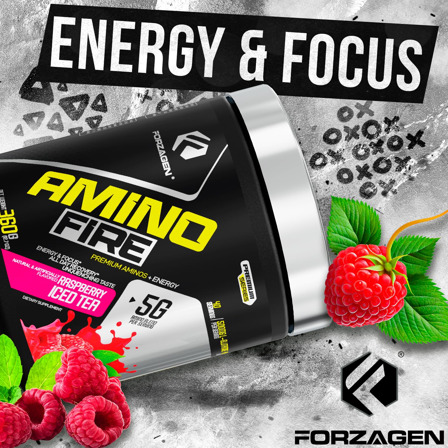 Forzagen Amino Fire BCAA Powder packaging