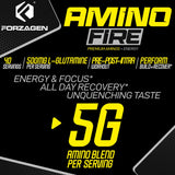 Forzagen Amino Fire BCAA Supplement 360g Peach Mango mixed with water
