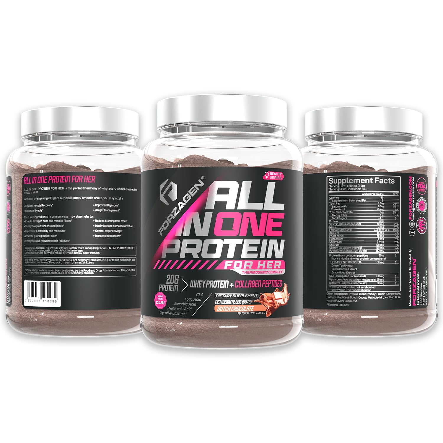 Forzagen Collagen Protein Powder for Women 907g Creamy Vanilla packaging