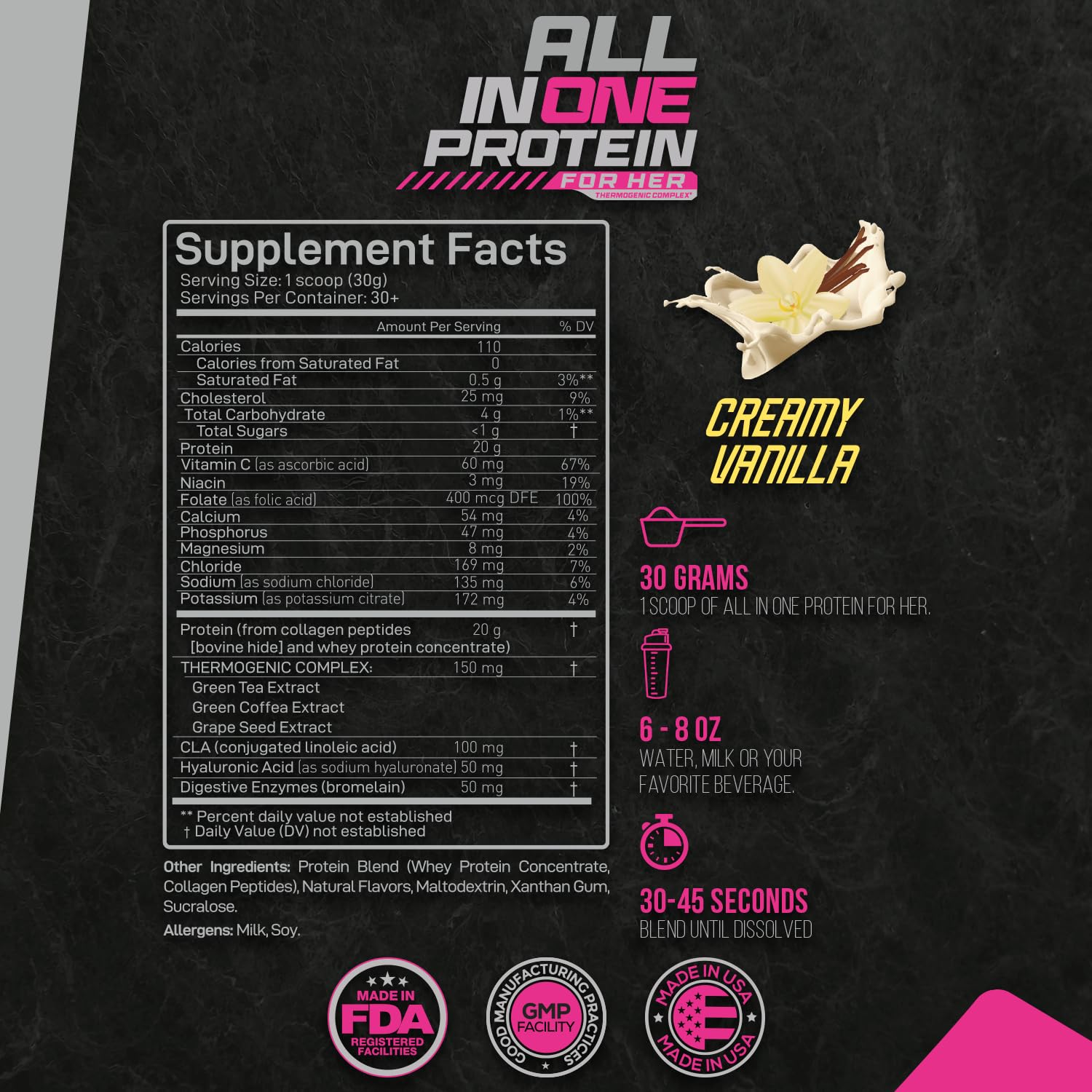 Forzagen Collagen Protein Powder for Women 907g Creamy Vanilla scoop