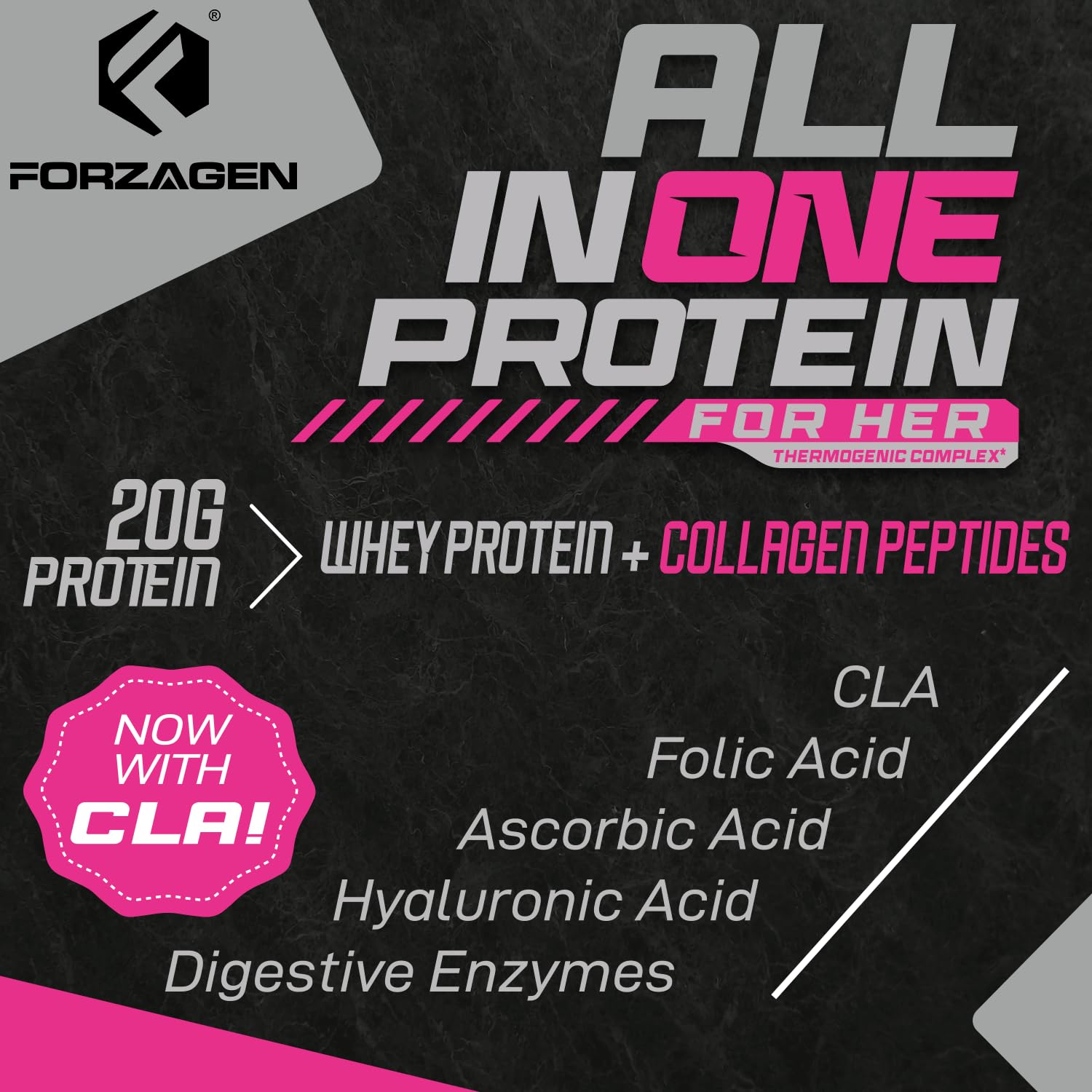 Forzagen Collagen Protein Powder for Women 907g Creamy Vanilla serving suggestion