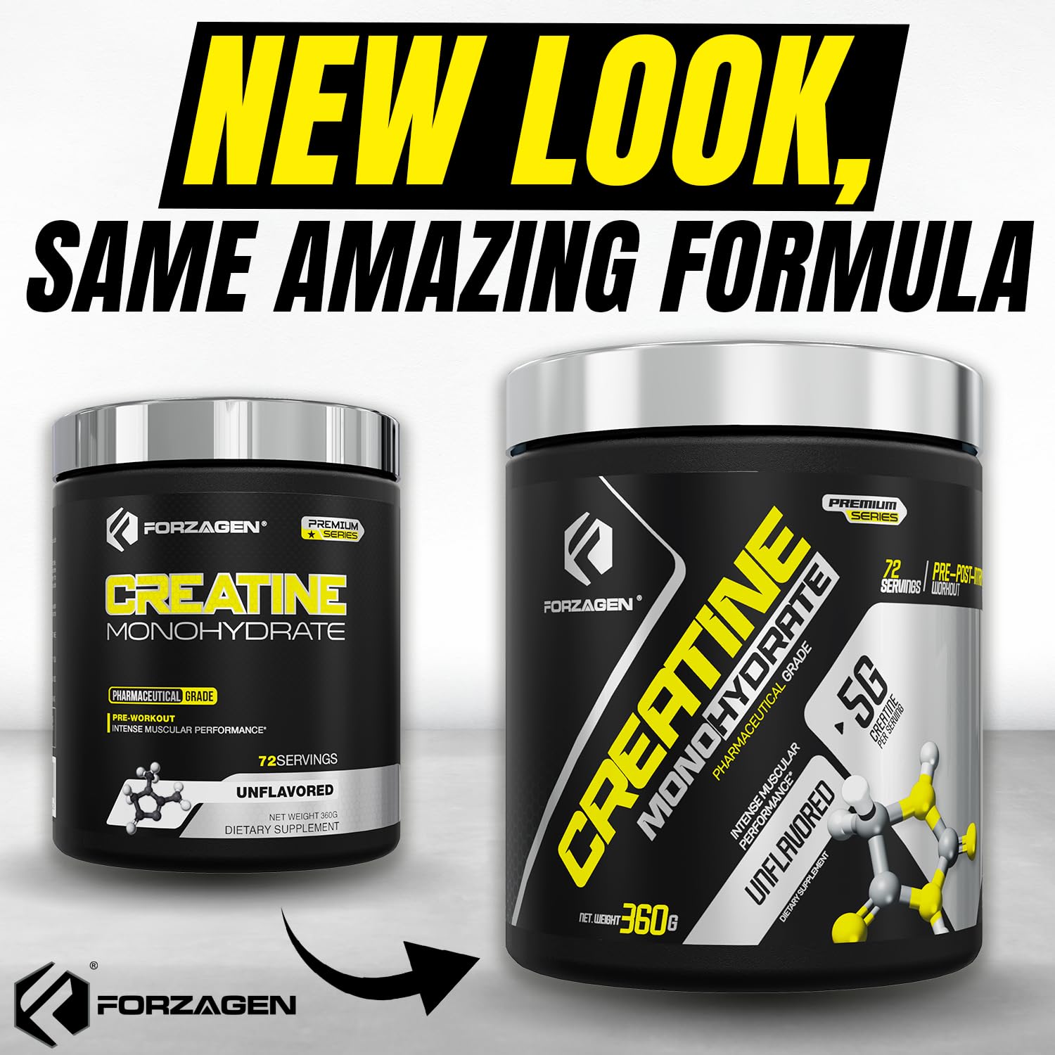 Forzagen Creatine Monohydrate Powder 360g back view