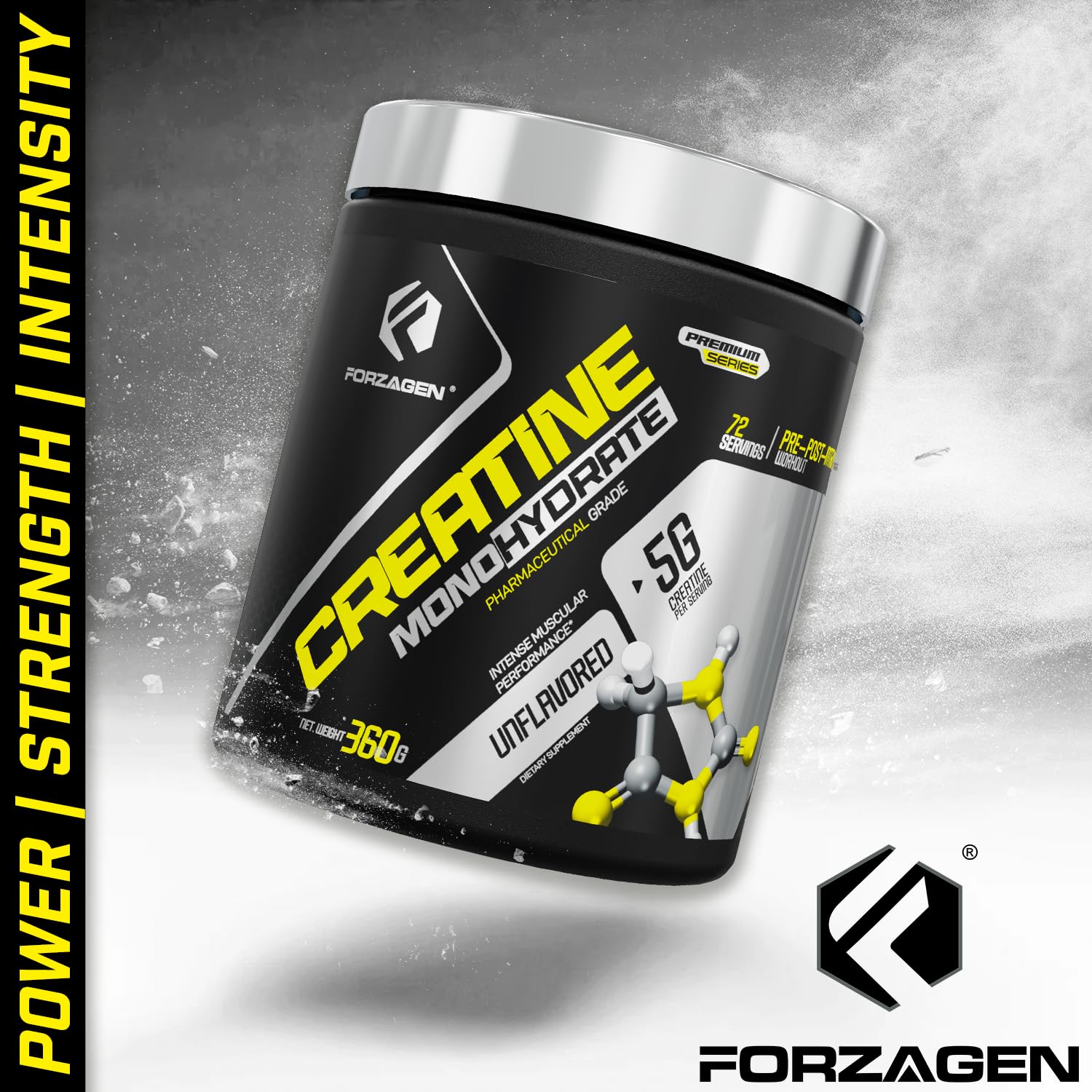 Forzagen Creatine Monohydrate Powder 360g nutritional information