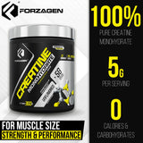Forzagen Creatine Monohydrate Powder 360g side view