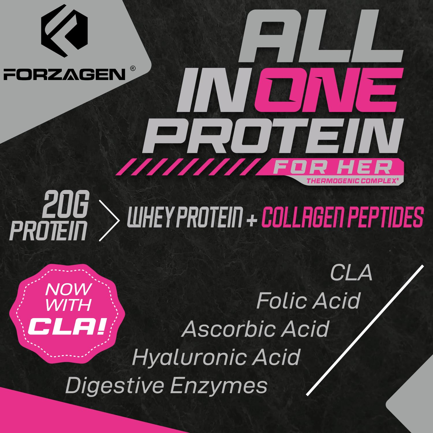 Forzagen Whey Protein and Collagen Powder 907g Creamy Vanilla flavour