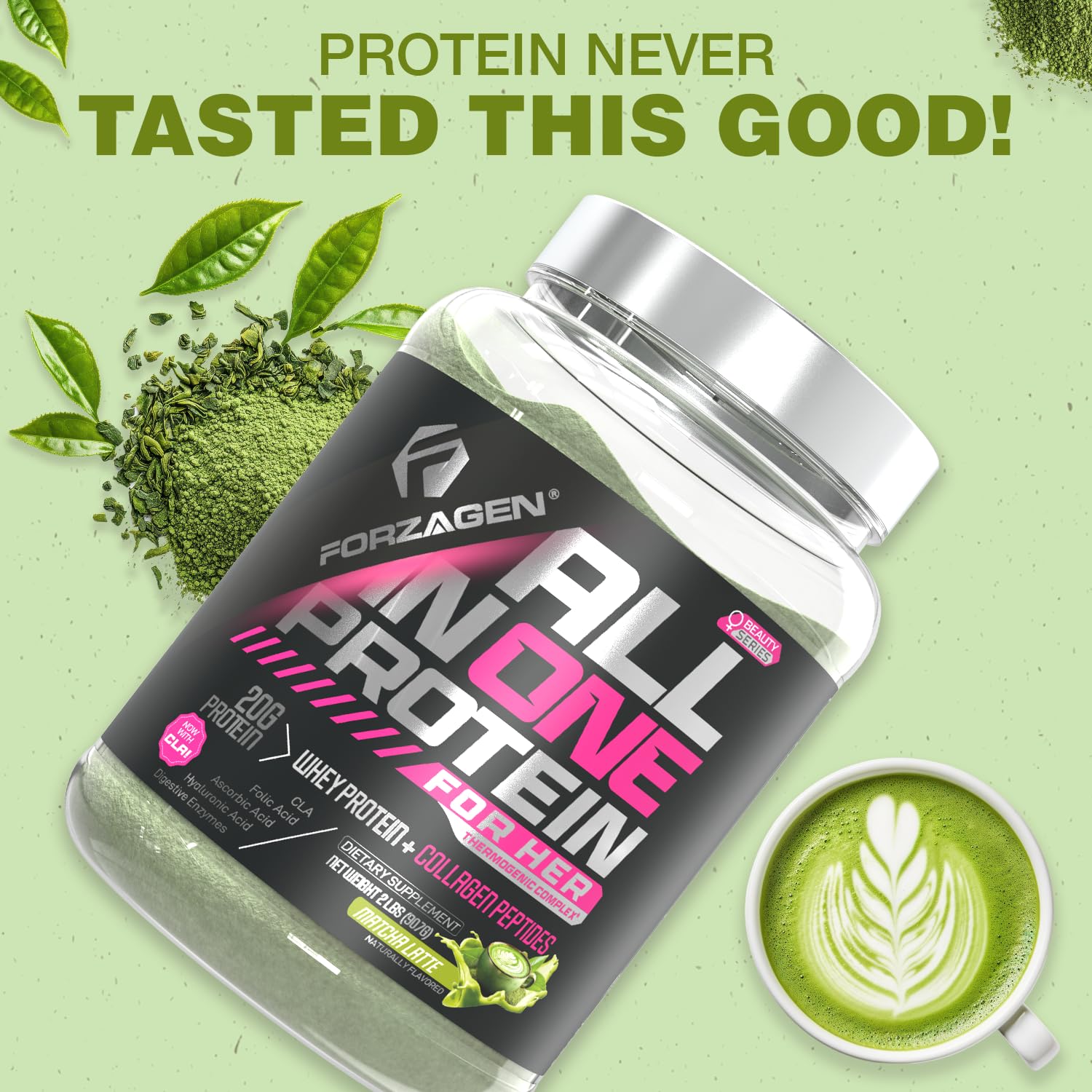 Forzagen Whey Protein and Collagen Powder 907g lifestyle scene