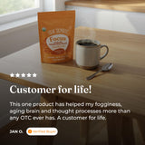 Four Sigmatic Focus Blend Mushroom Powder mixed in smoothie