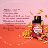 Four Sigmatic Memory Capsules lifestyle scene on a wooden table