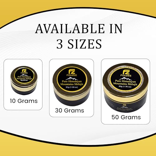 FOUZEE Pure Himalayan Shilajit with measuring spoon