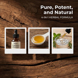 FQMUEV Nuflos Lymphatic Drainage Drops on a wooden table