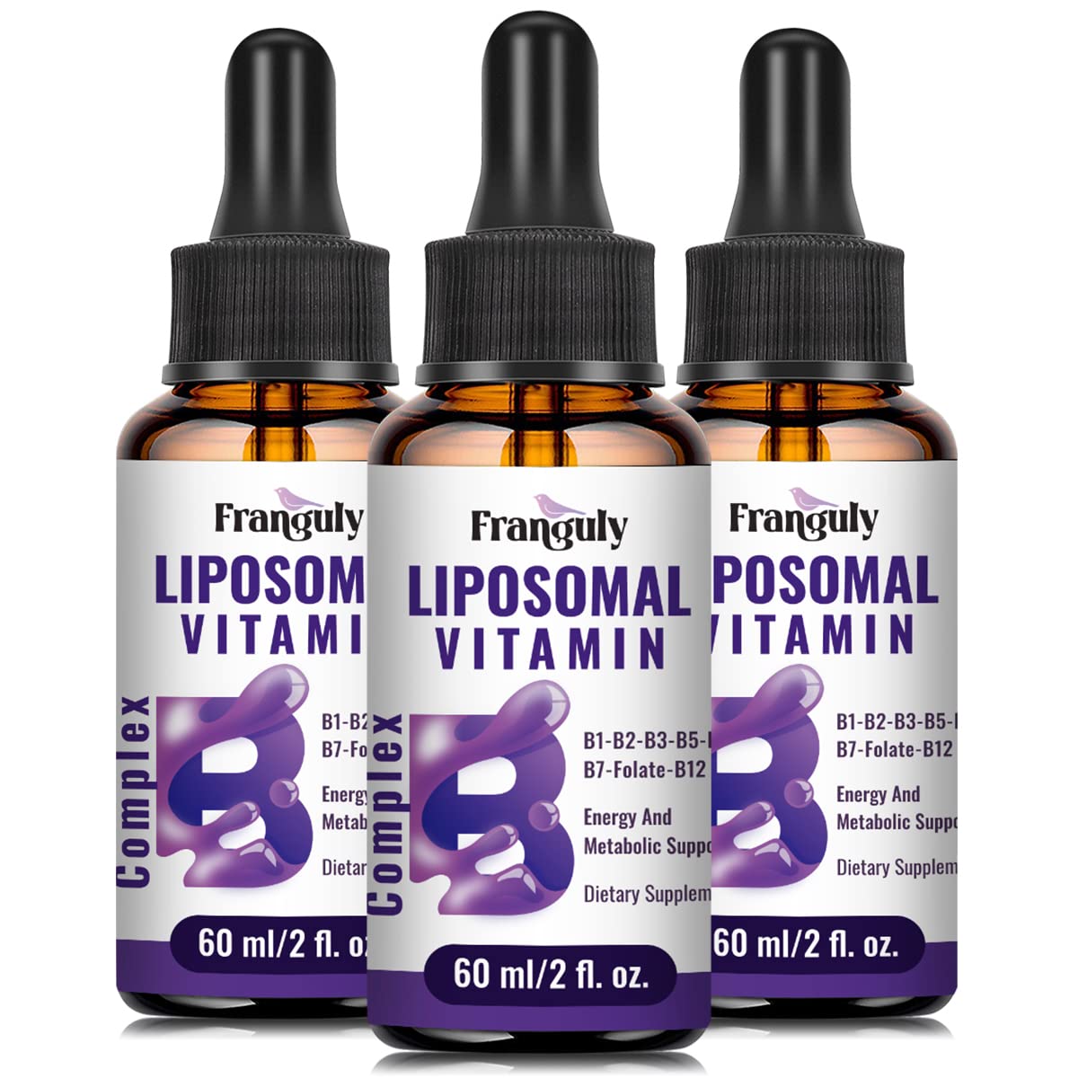 Franguly B-Complex Liquid Drops 60ml bottle front view
