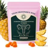 Fravonique Women's Wellness Gummies front view with tropical pineapple flavour