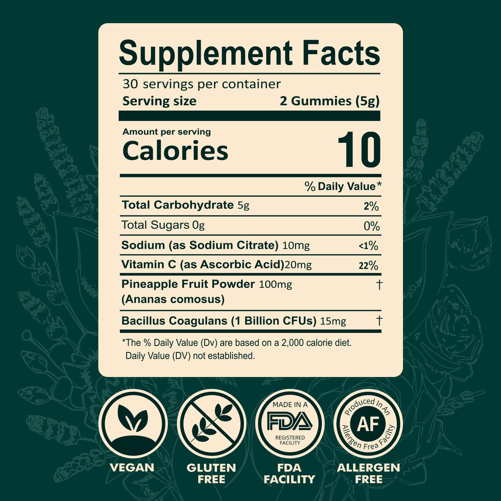 Fravonique Women's Wellness Gummies packaging side view