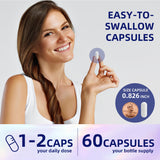 FreeCare Sleep Capsules in a hand for size reference