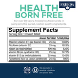 FREEDA B-Complex Vitamin Supplement back view