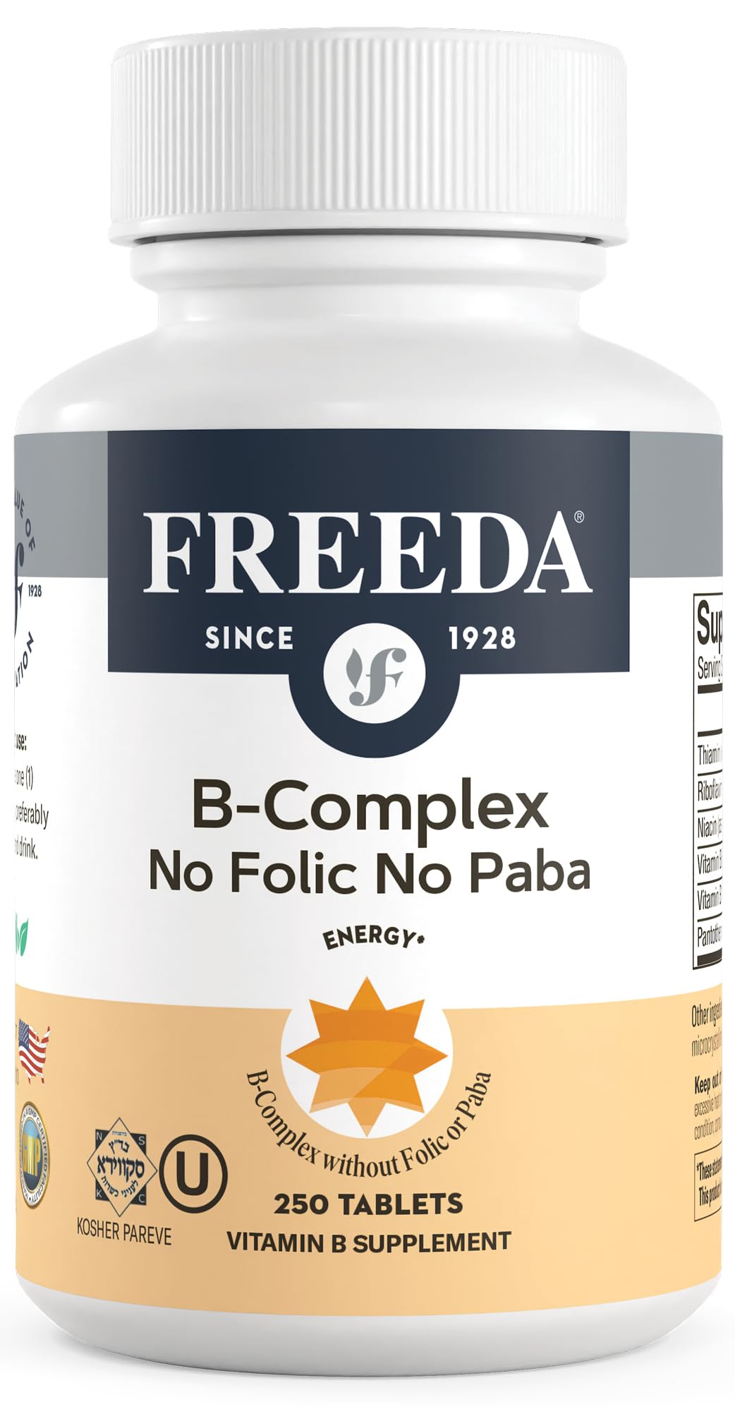 FREEDA B-Complex Vitamin Supplement front view